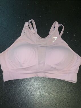 Gymshark Light Purple High‑Support Sports Bra with Mesh Panel - medium